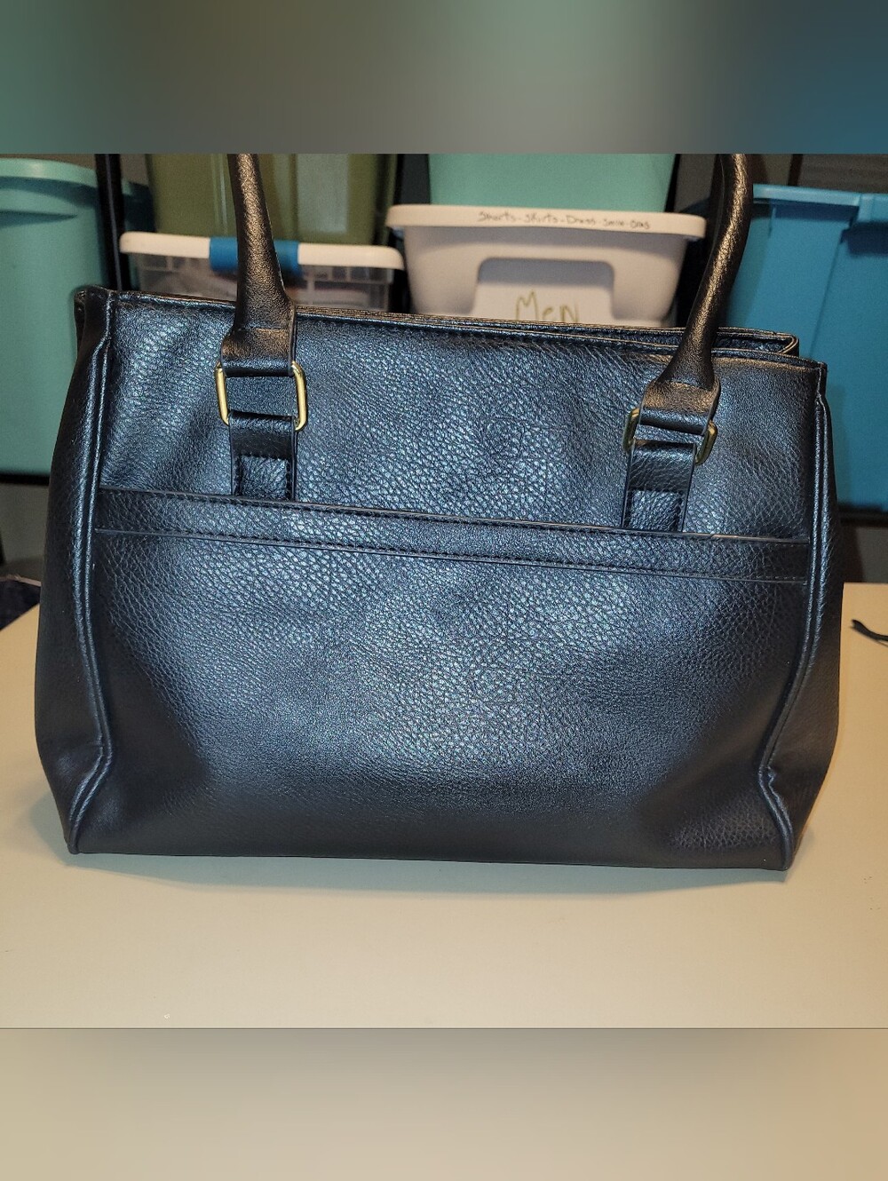 Bueno - Classic Black Satchel With Lots of Pockets.